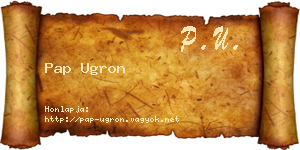 Pap Ugron névjegykártya